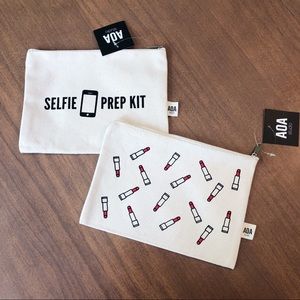 Canvas makeup cosmetic bags